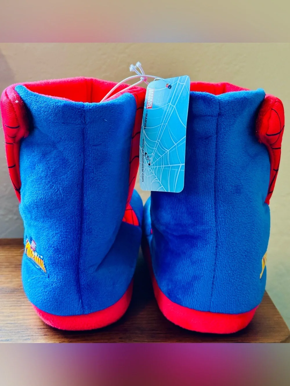 Marvel Spider-Man Kids Slipper Booties NWT Size L 11/12 Plush Superhero Shoes